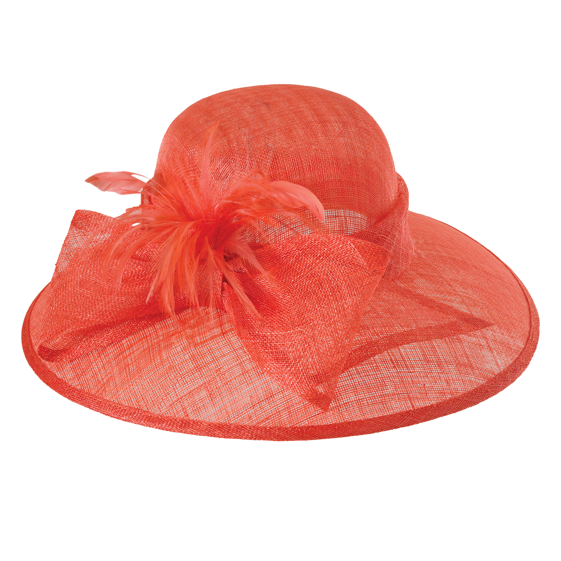 Feather Bow Sinamay Sunhat White