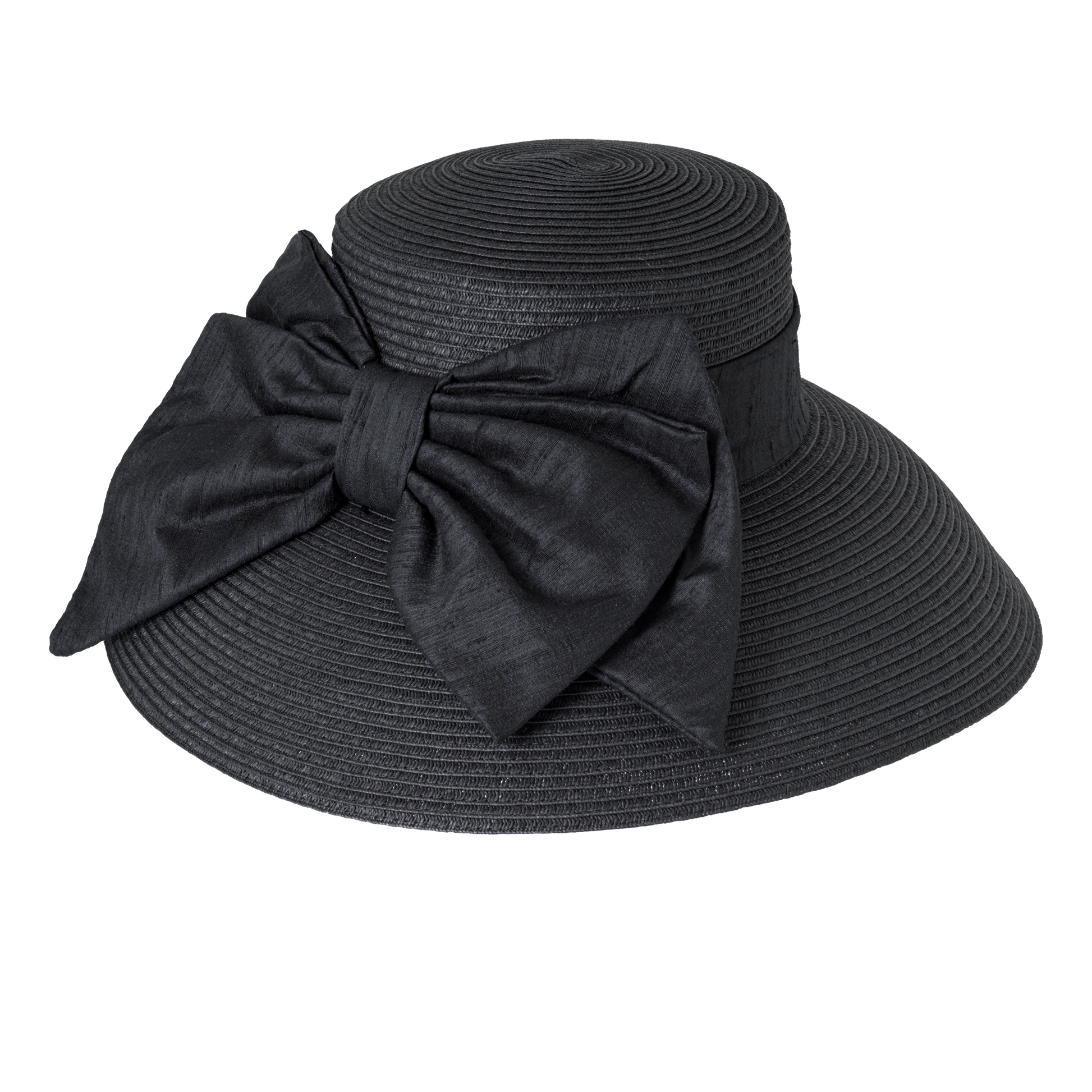 Silk Bow Lampshade Black