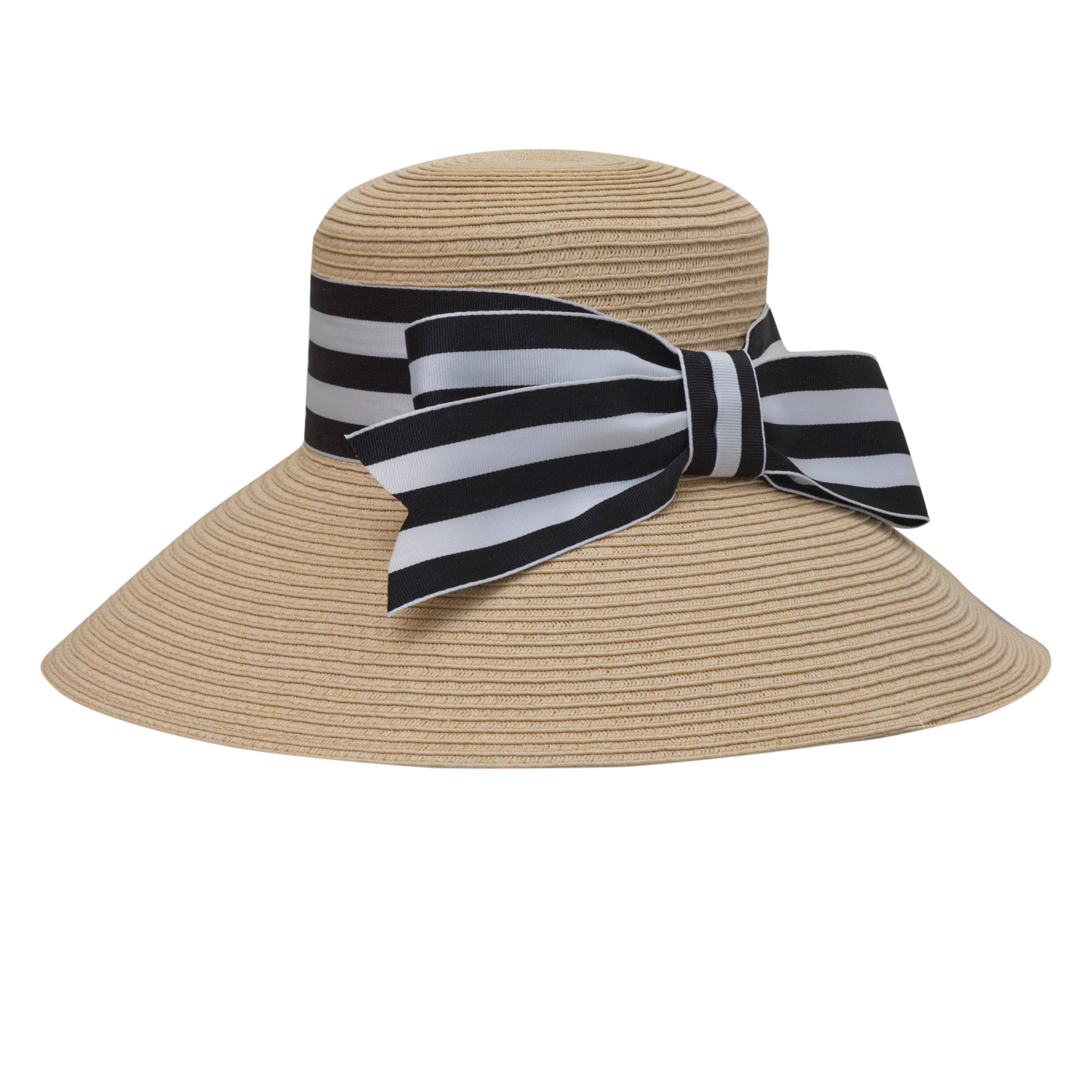 Back Bow Stripe Lampshade Natural/Black