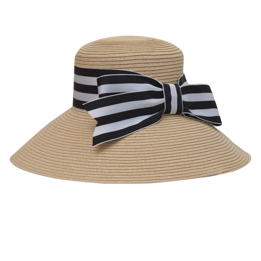 Back Bow Stripe Lampshade Natural/Black