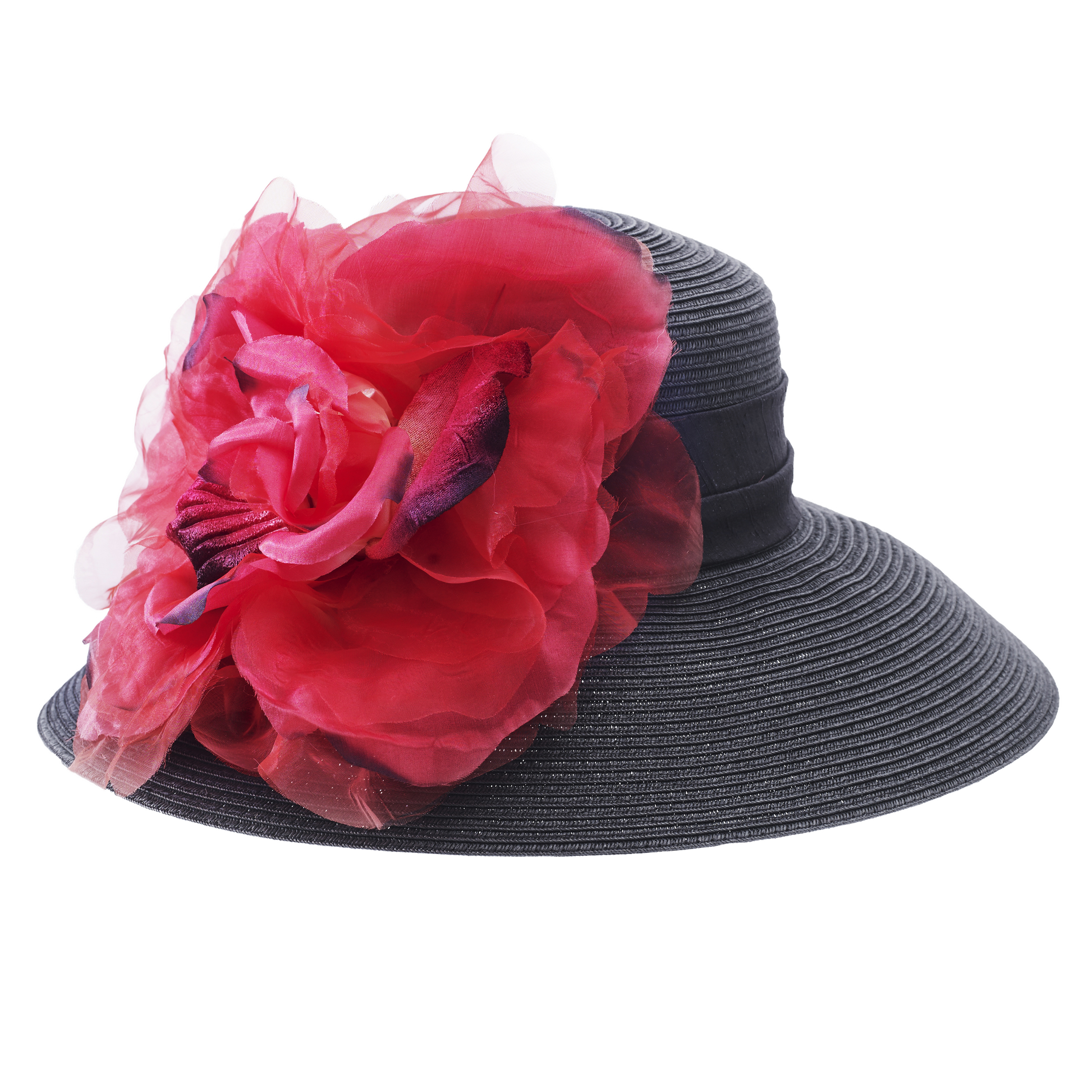 Silk Rose Lampshade Natural/Navy