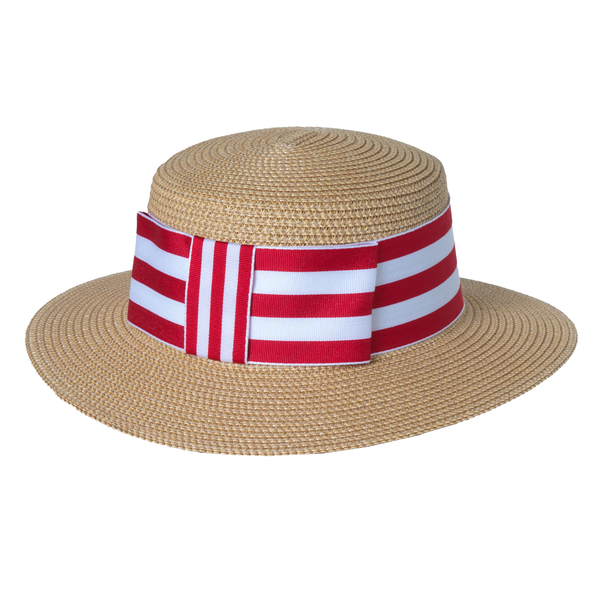 Backbow Stripe Boater Natural/Navy