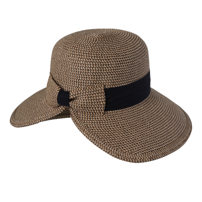 Heather Split Back Cloche Navy