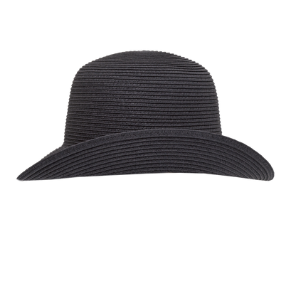 Six Way Straw Hat Black