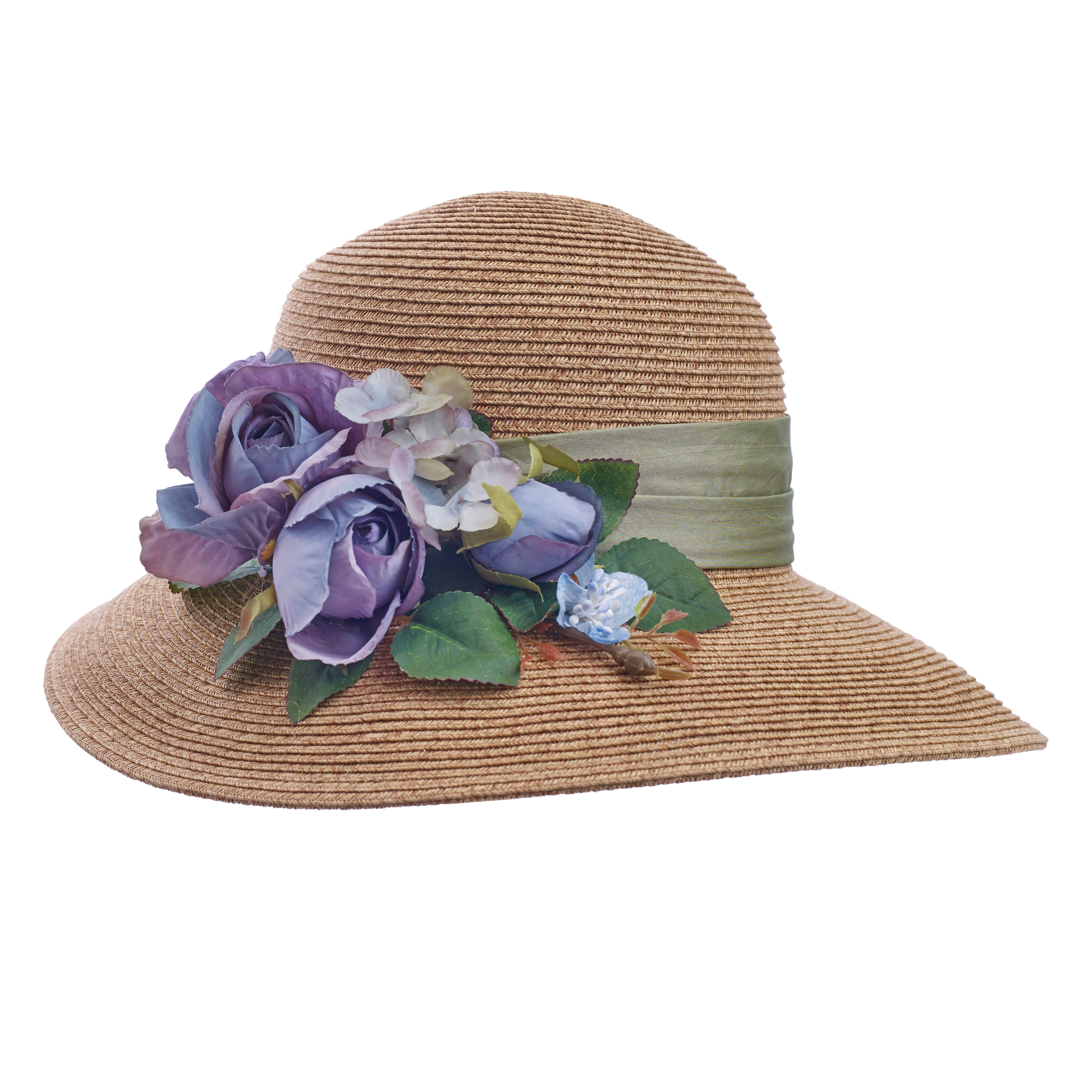 Dried Rose Sunhat Natural/Mauve