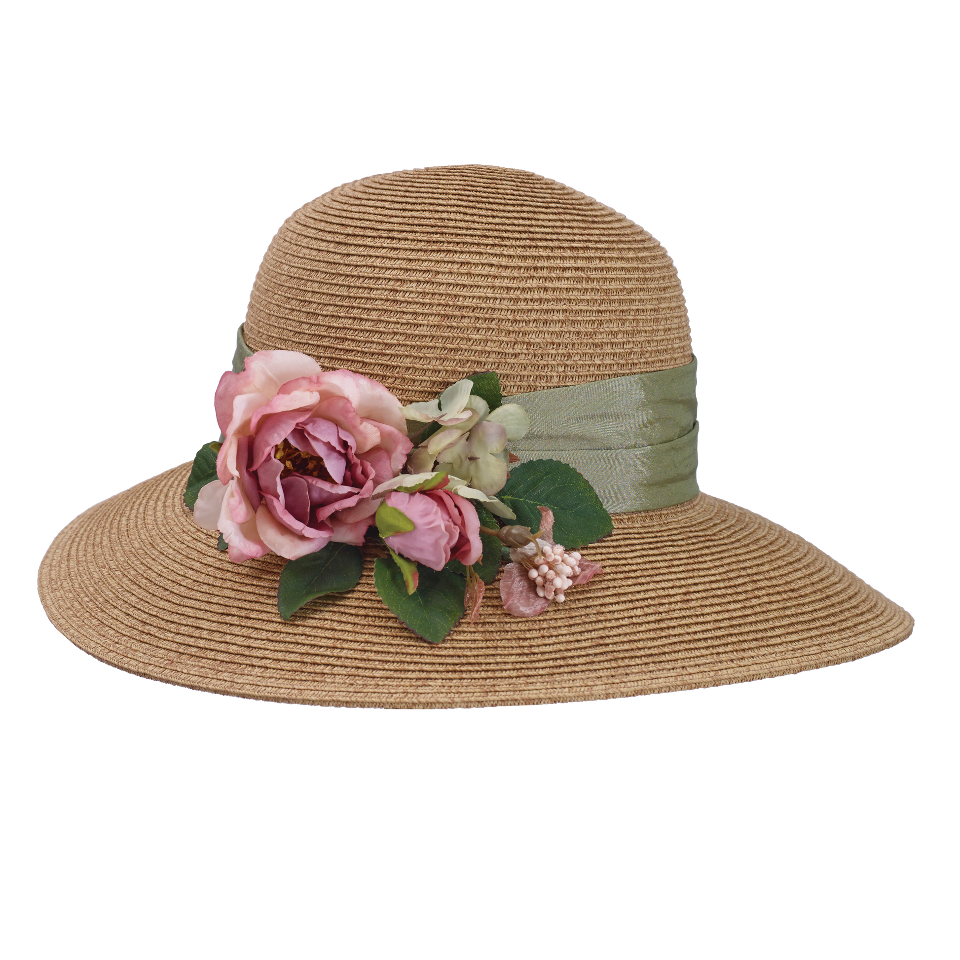 Dried Rose Sunhat Natural/Mauve