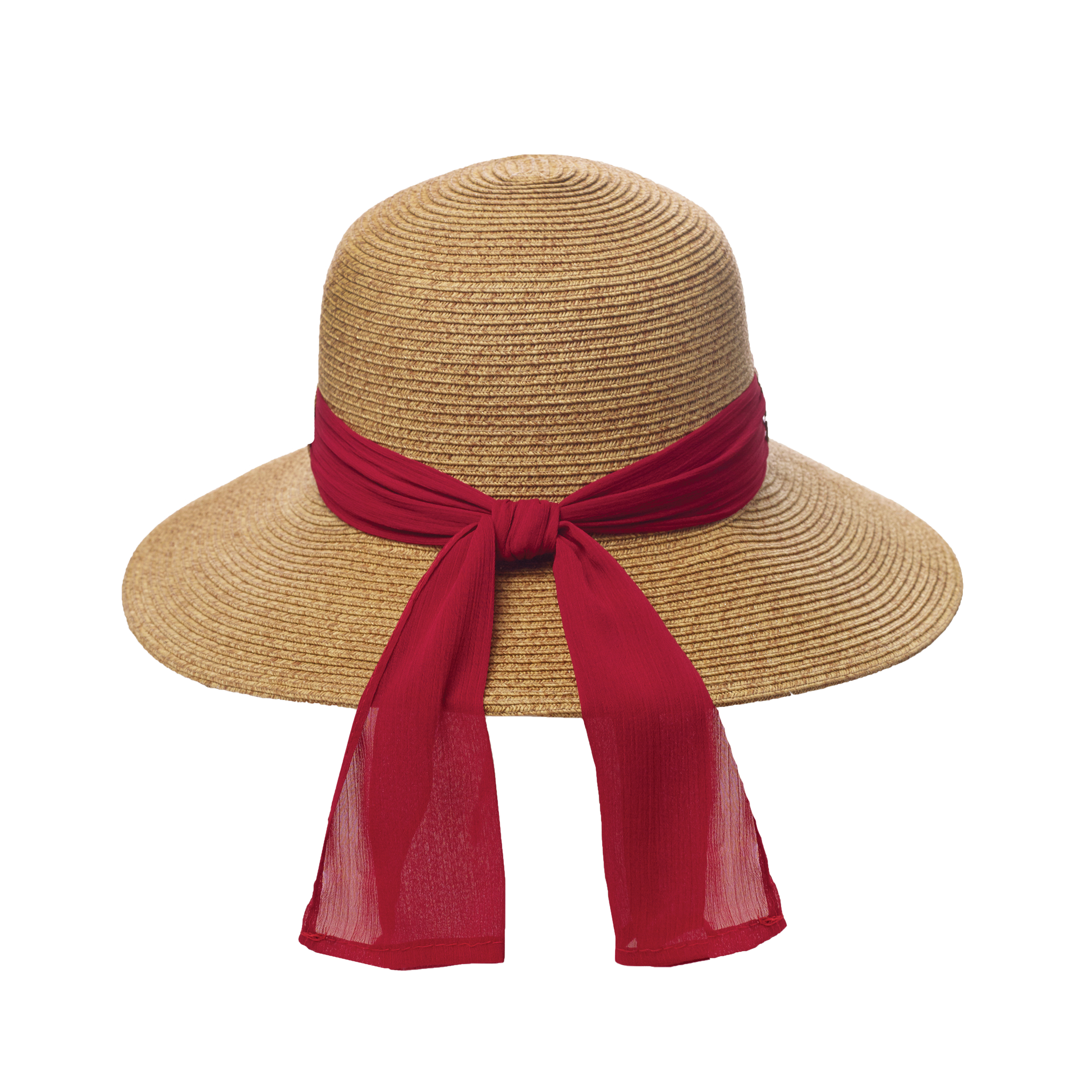 Chiffon Scarf Sunhat Natural/Black