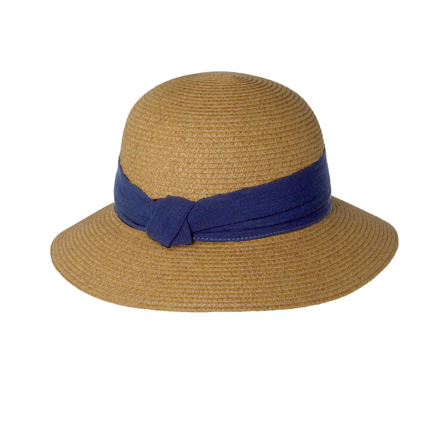 Chiffon Band Cloche Natural/Black