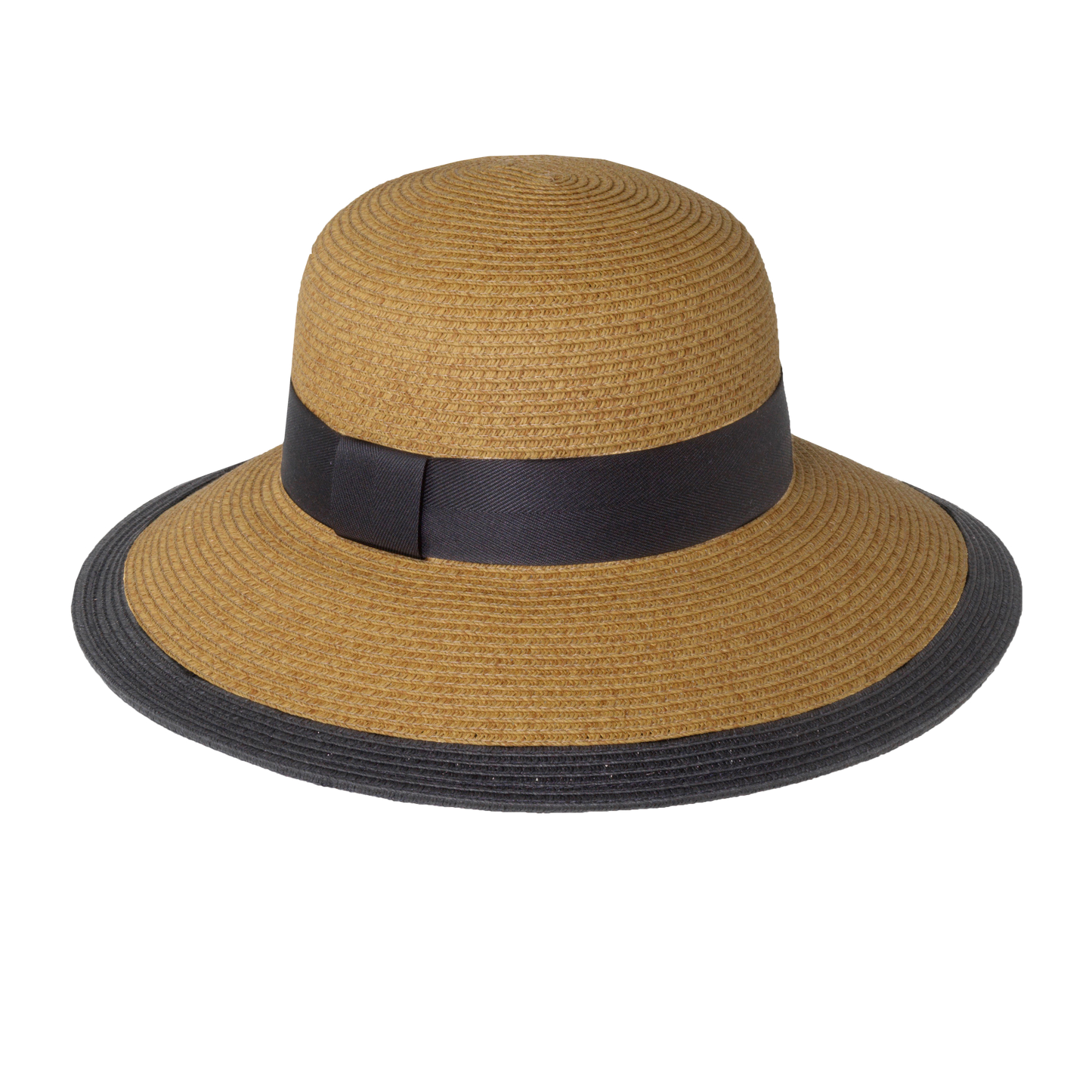 Two-Tone Twill Sunhat Natural/Black