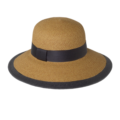Two-Tone Twill Sunhat Natural/Black