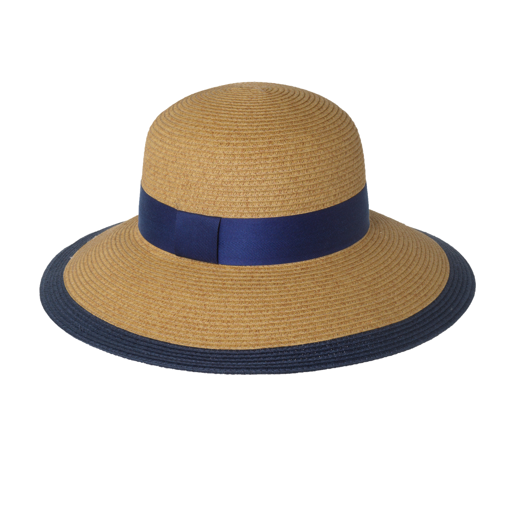 Two-Tone Twill Sunhat Natural/Black