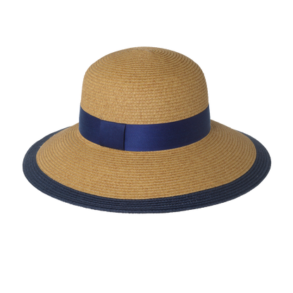 Two-Tone Twill Sunhat Natural/Black