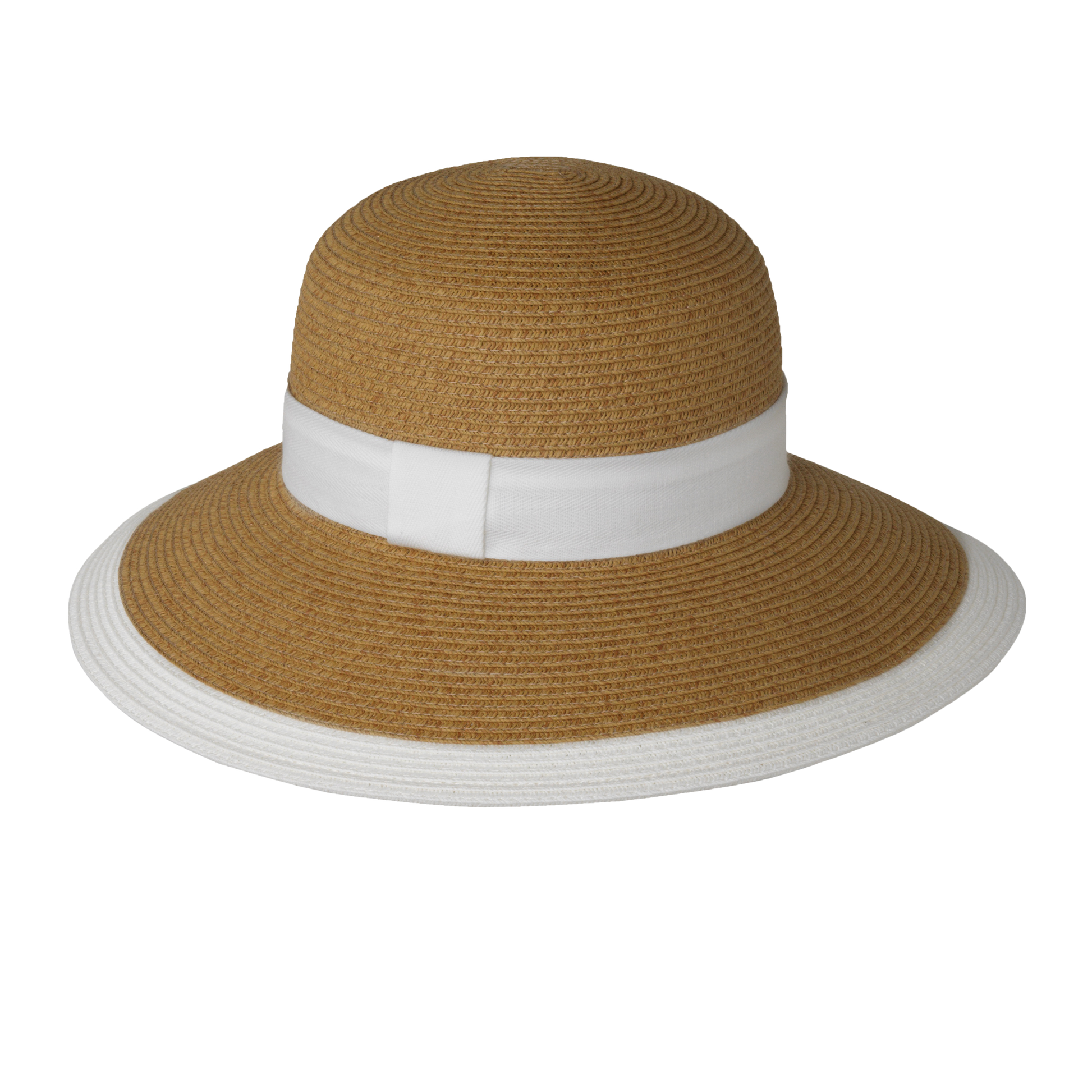 Two-Tone Twill Sunhat Natural/Black