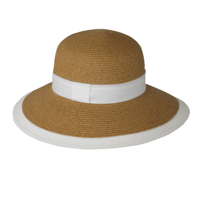 Two-Tone Twill Sunhat Natural/Black