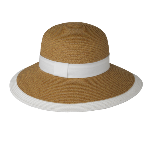 Two-Tone Twill Sunhat Natural/Black