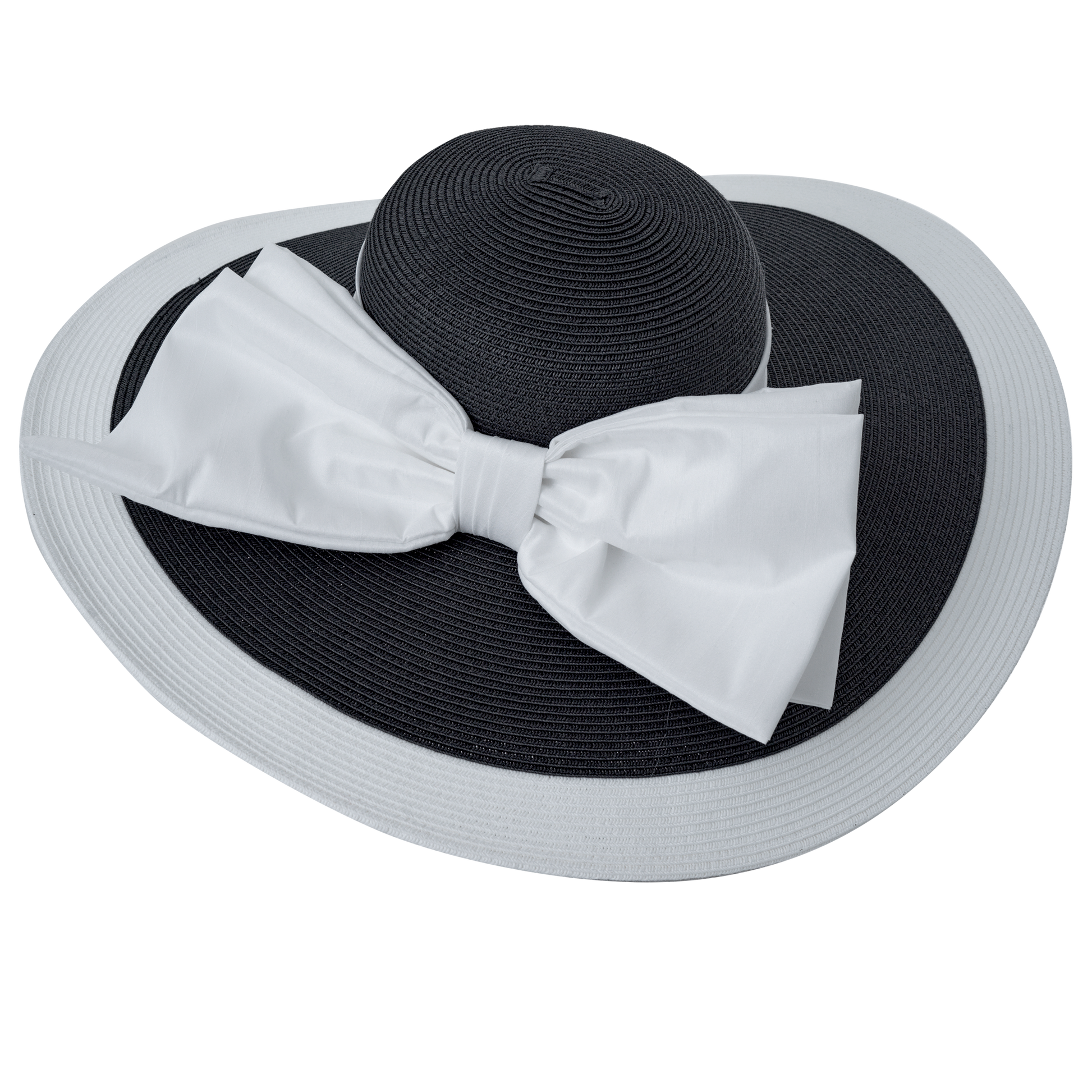 Two-Tone 6" Sunhat Natural/Black