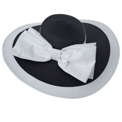 Two-Tone 6" Sunhat Natural/Black