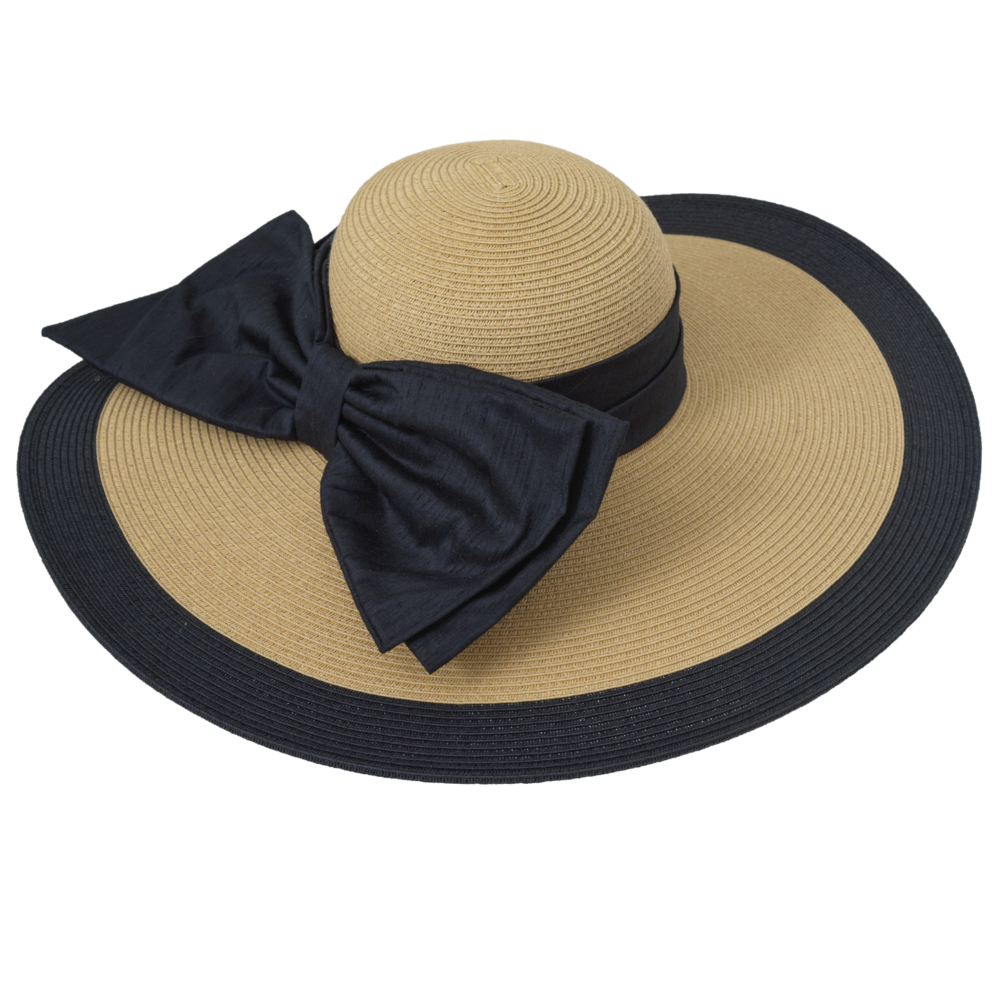 Two-Tone 6" Sunhat Natural/Black