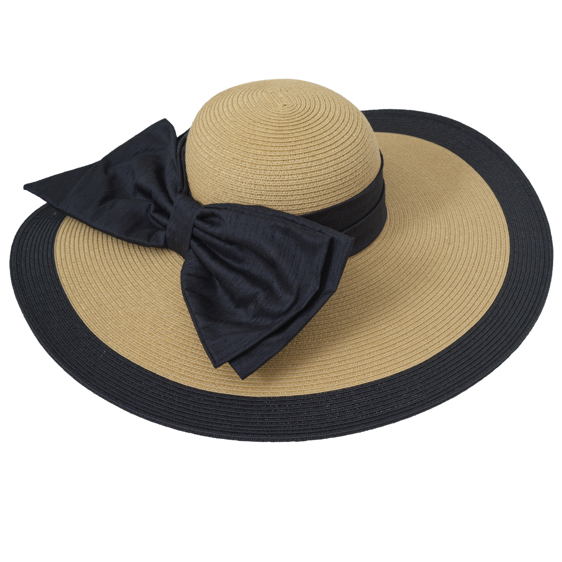 Two-Tone 6" Sunhat Natural/Black