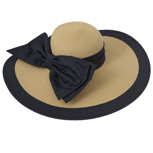 Two-Tone 6" Sunhat Natural/Black