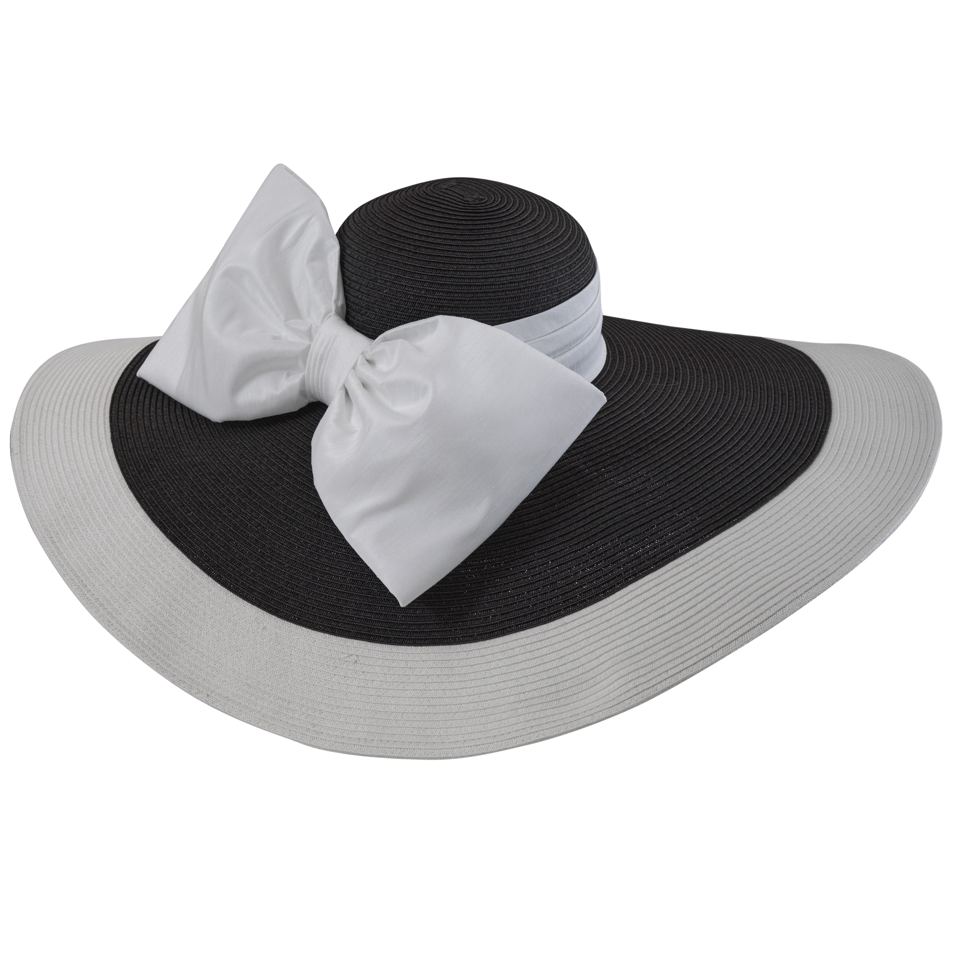 Two Tone 8"Brim Spectator Black/White