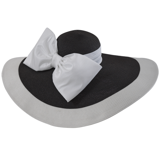 Two Tone 8"Brim Spectator Black/White