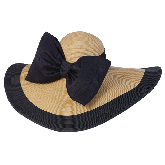 Two Tone 8"Brim Spectator Natural/Black