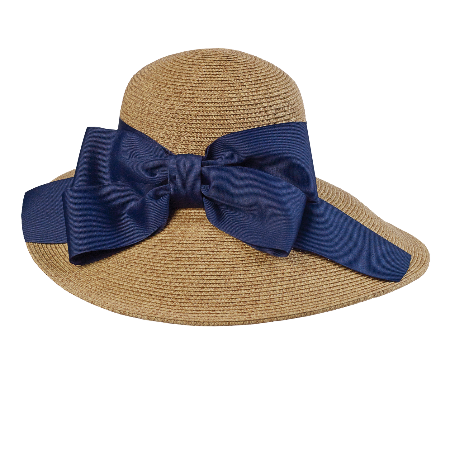 Side Bow Packable Sunhat Natural/Navy