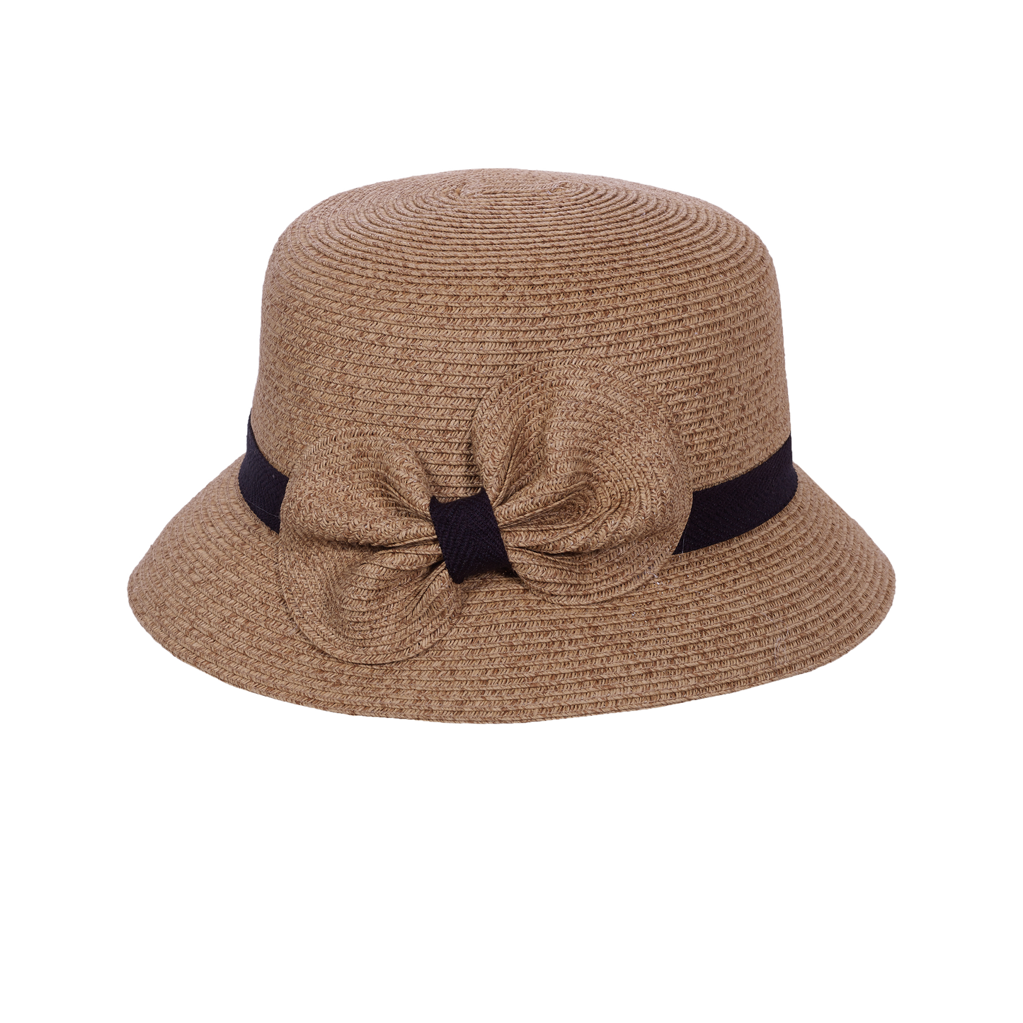 Heather Bow Cloche Natural/Red