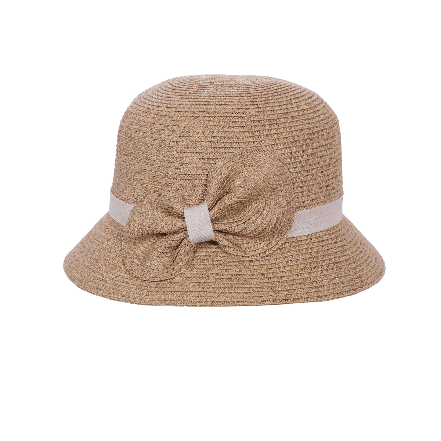 Heather Bow Cloche Natural/Red