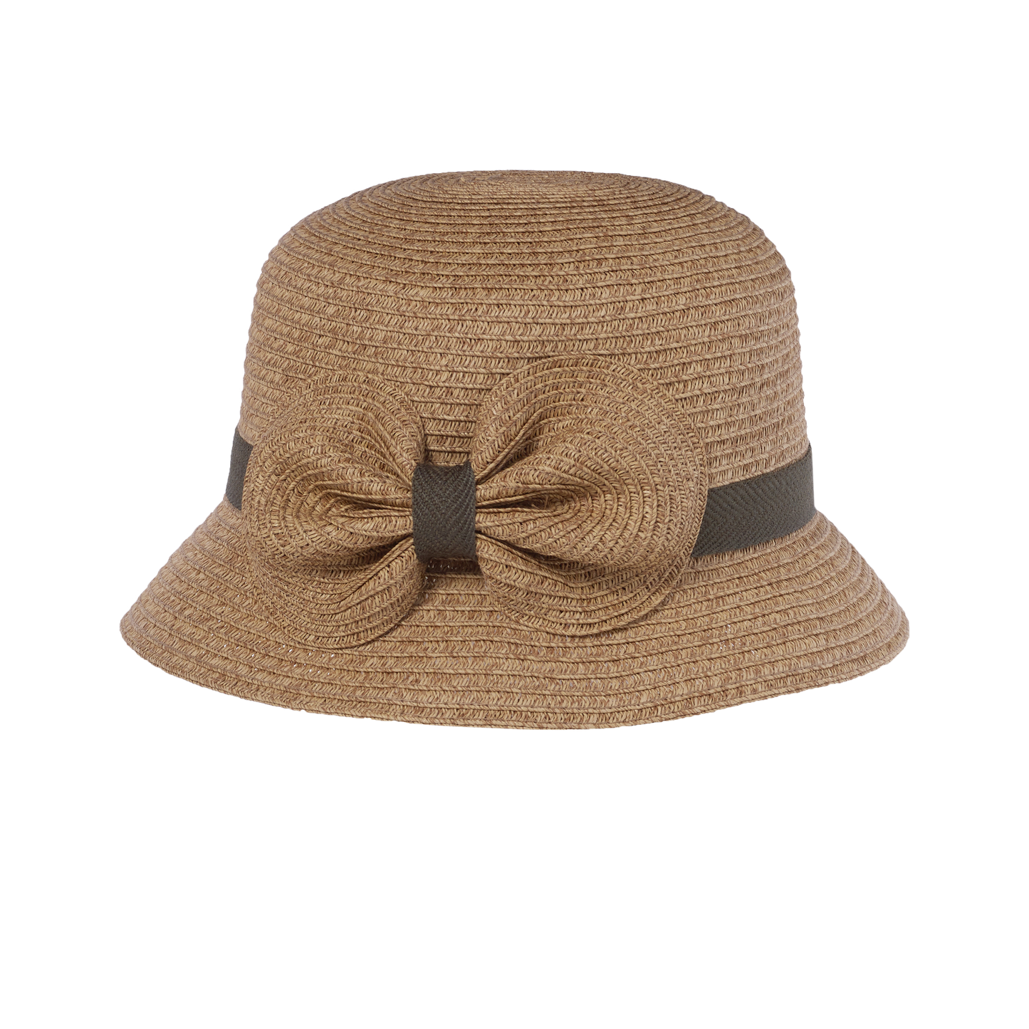 Heather Bow Cloche Natural/Red