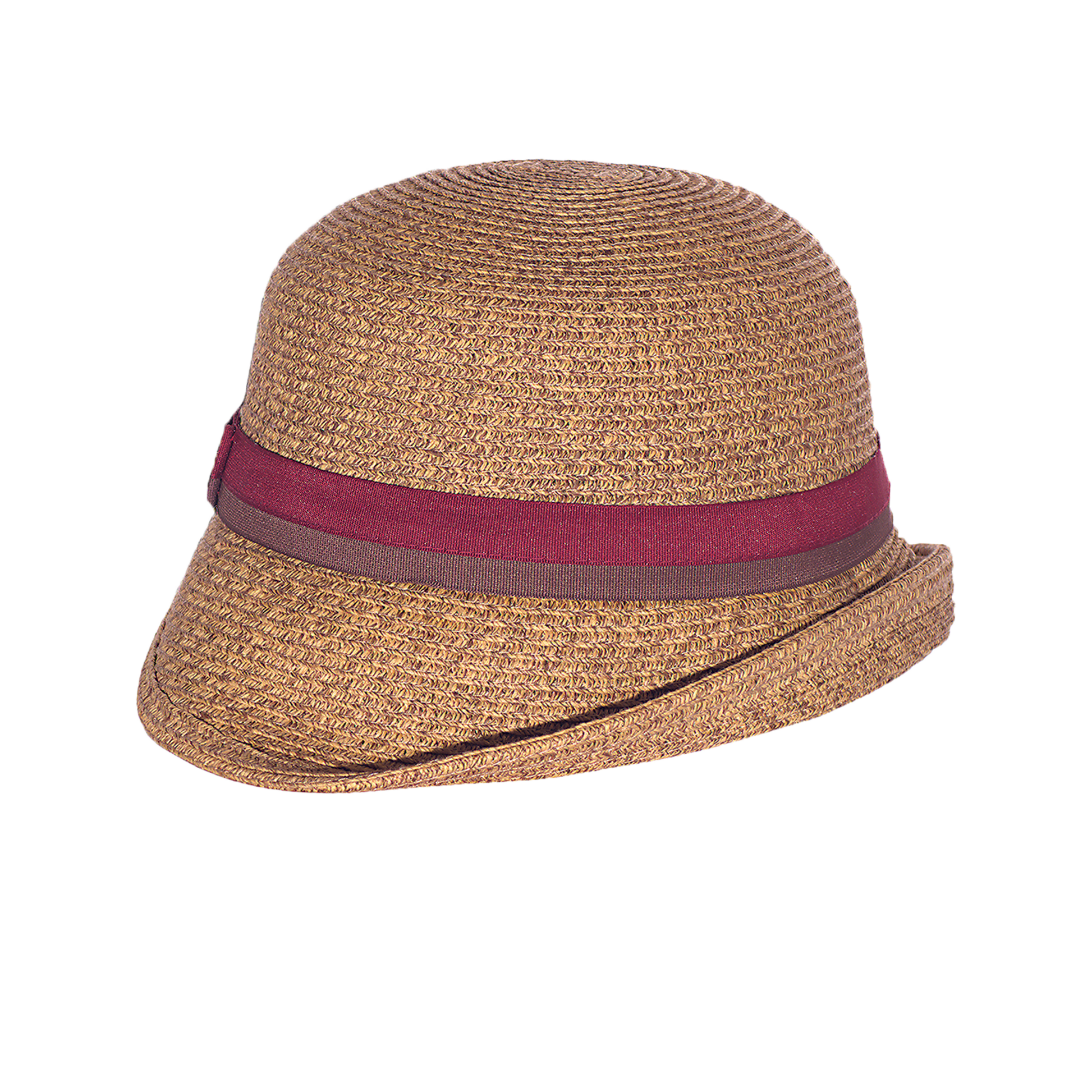 Packable Straw Flapper Natural/Navy