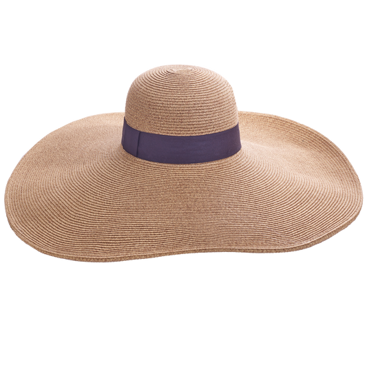 Extra Large Packable Sunhat Natural/Black
