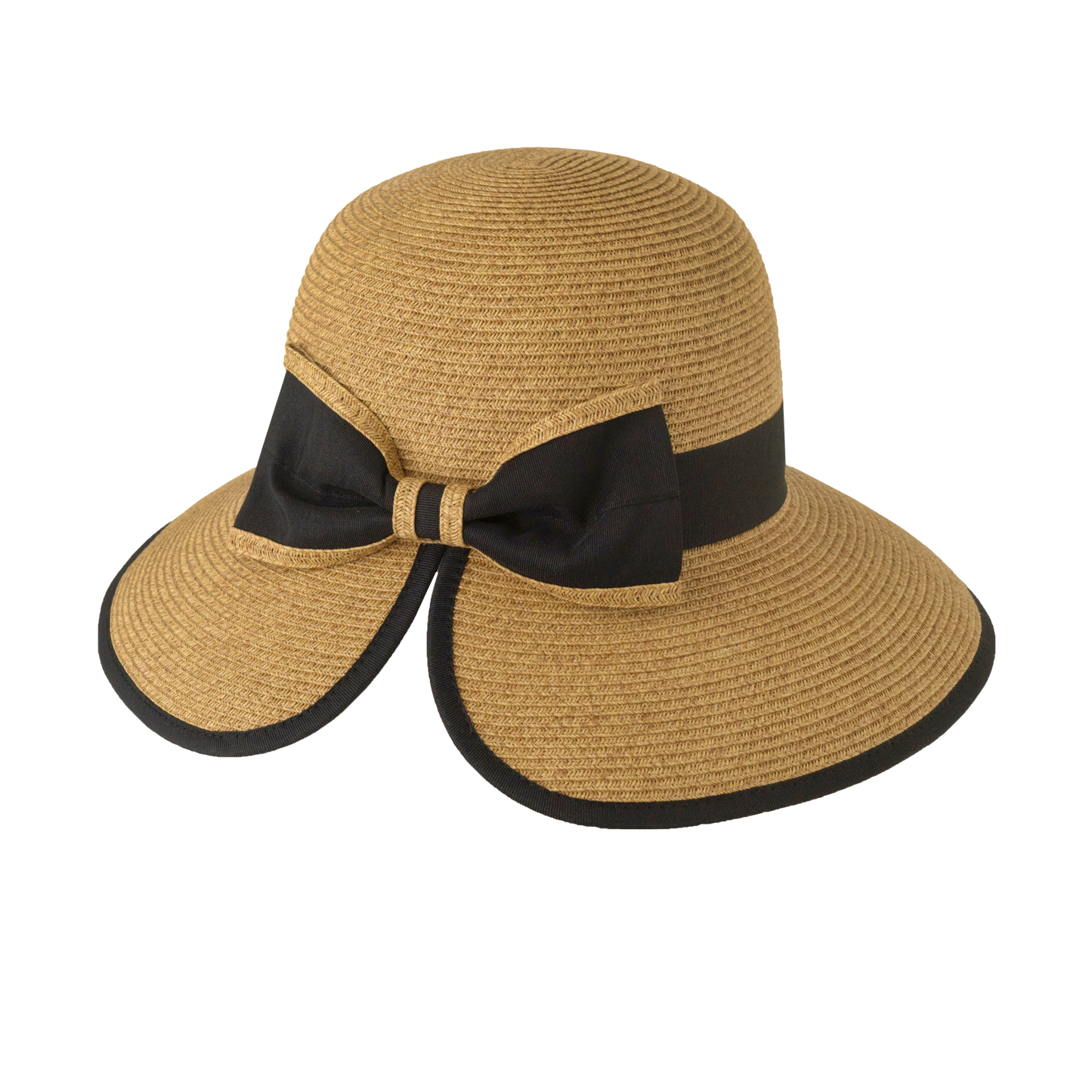 Split Back Sunhat Natural/Black
