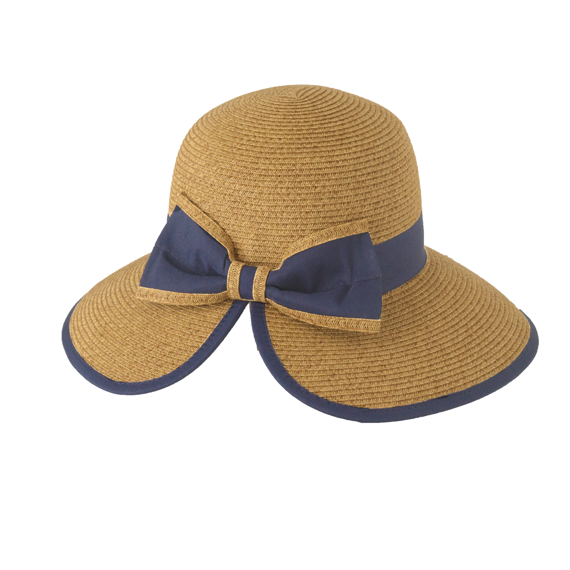 Split Back Sunhat Natural/Black