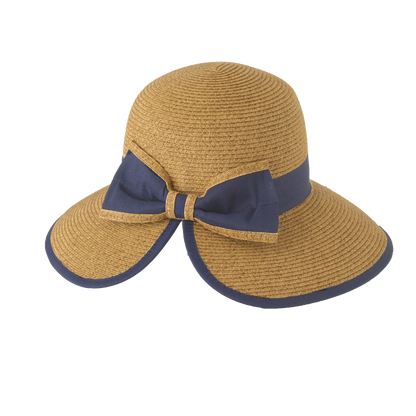 Split Back Sunhat Natural/Black