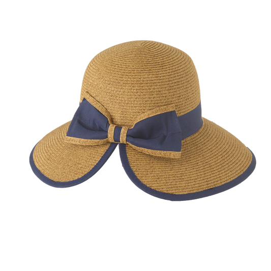 Split Back Sunhat Natural/Black