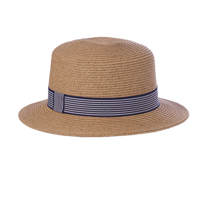 Packable Boater Natural/Navy