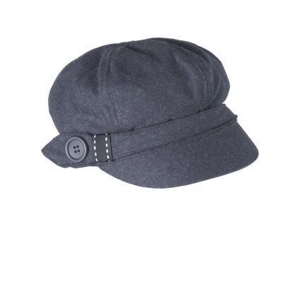 Wool Button Cabbie grey