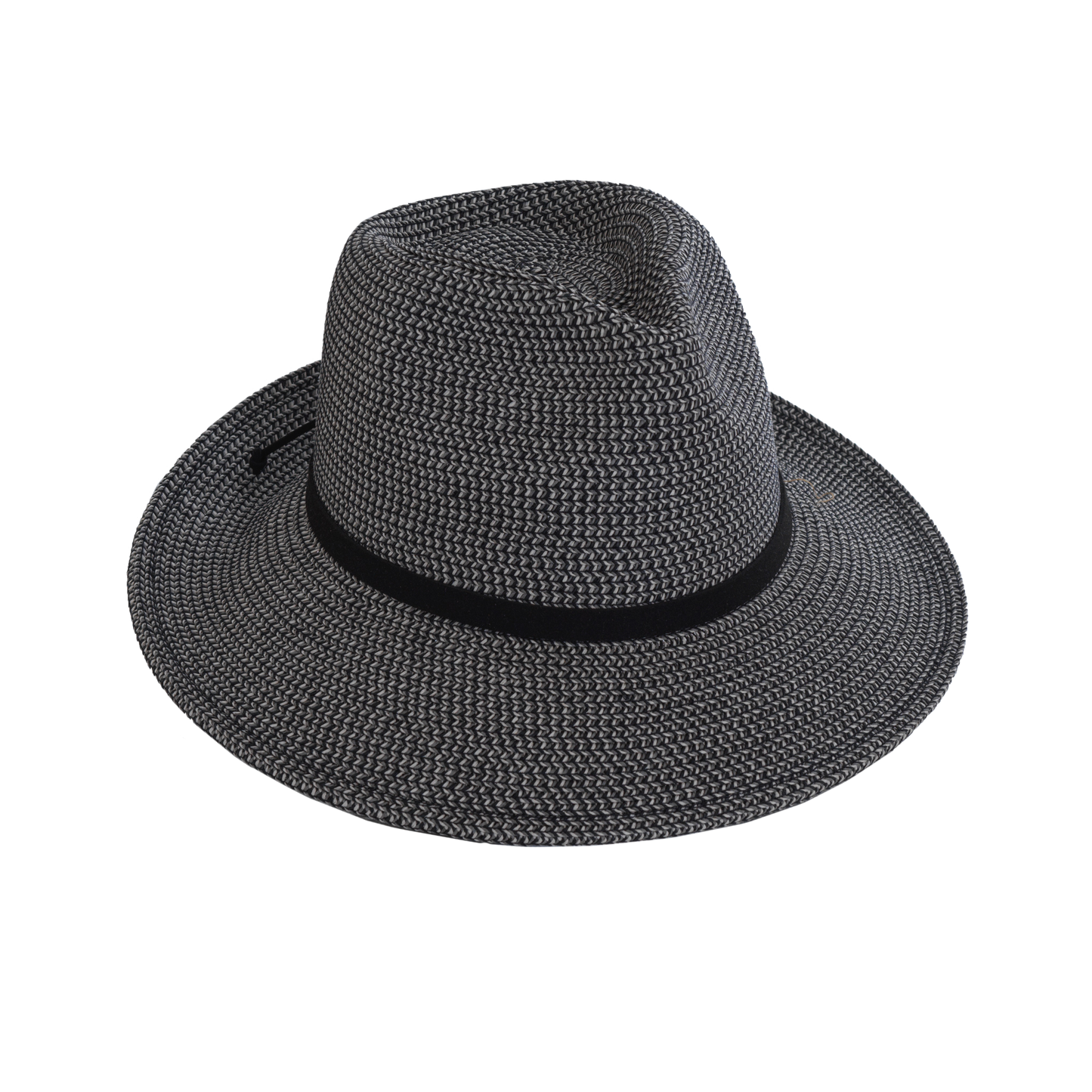 Heather Fedora with Suede Black