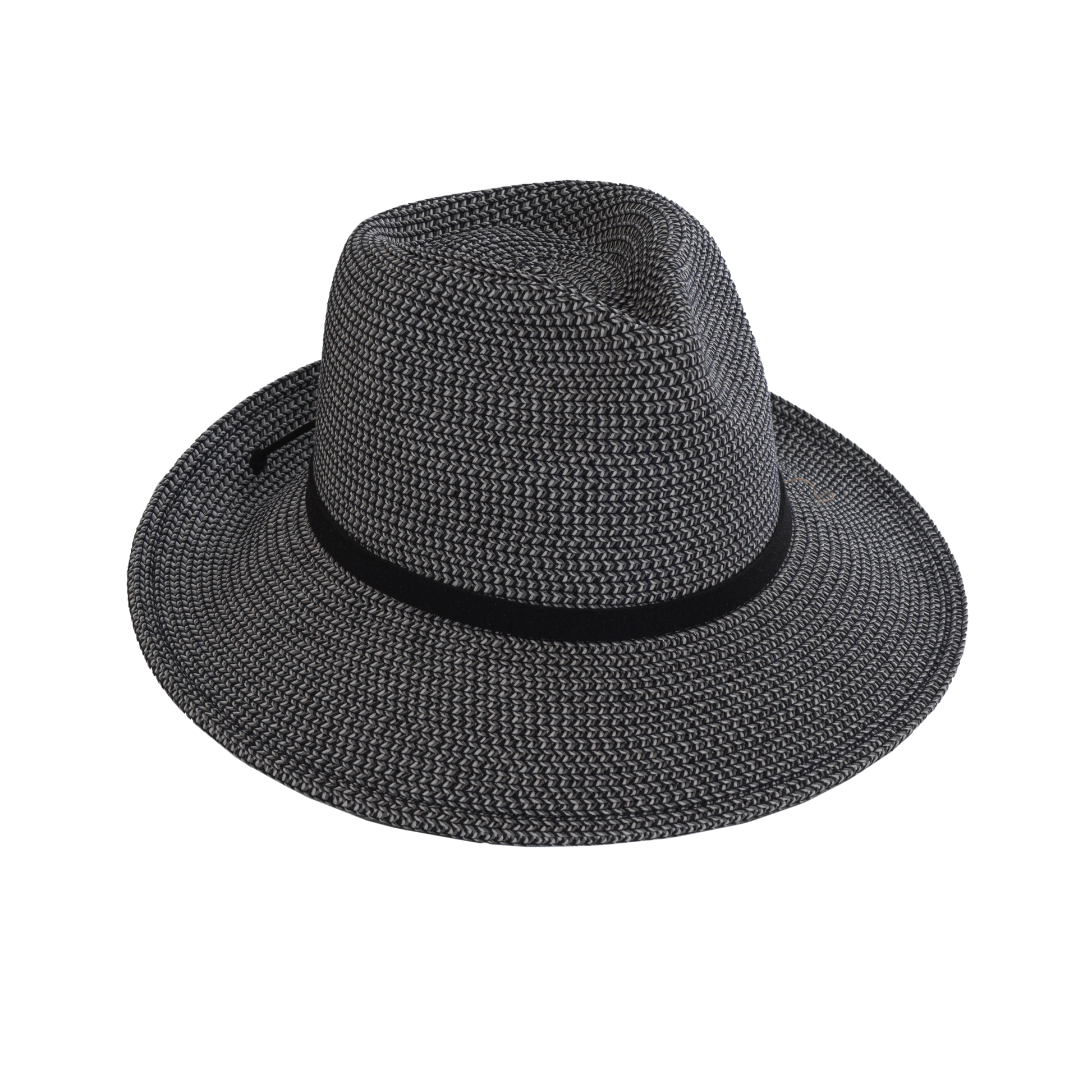 Heather Fedora with Suede Black