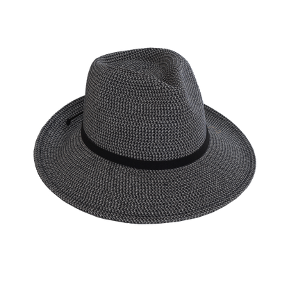 Heather Fedora with Suede Black