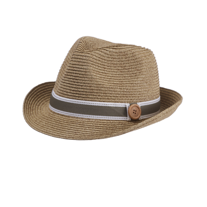 Button Band Fedora Natural/Olive
