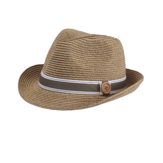 Button Band Fedora Natural/Olive