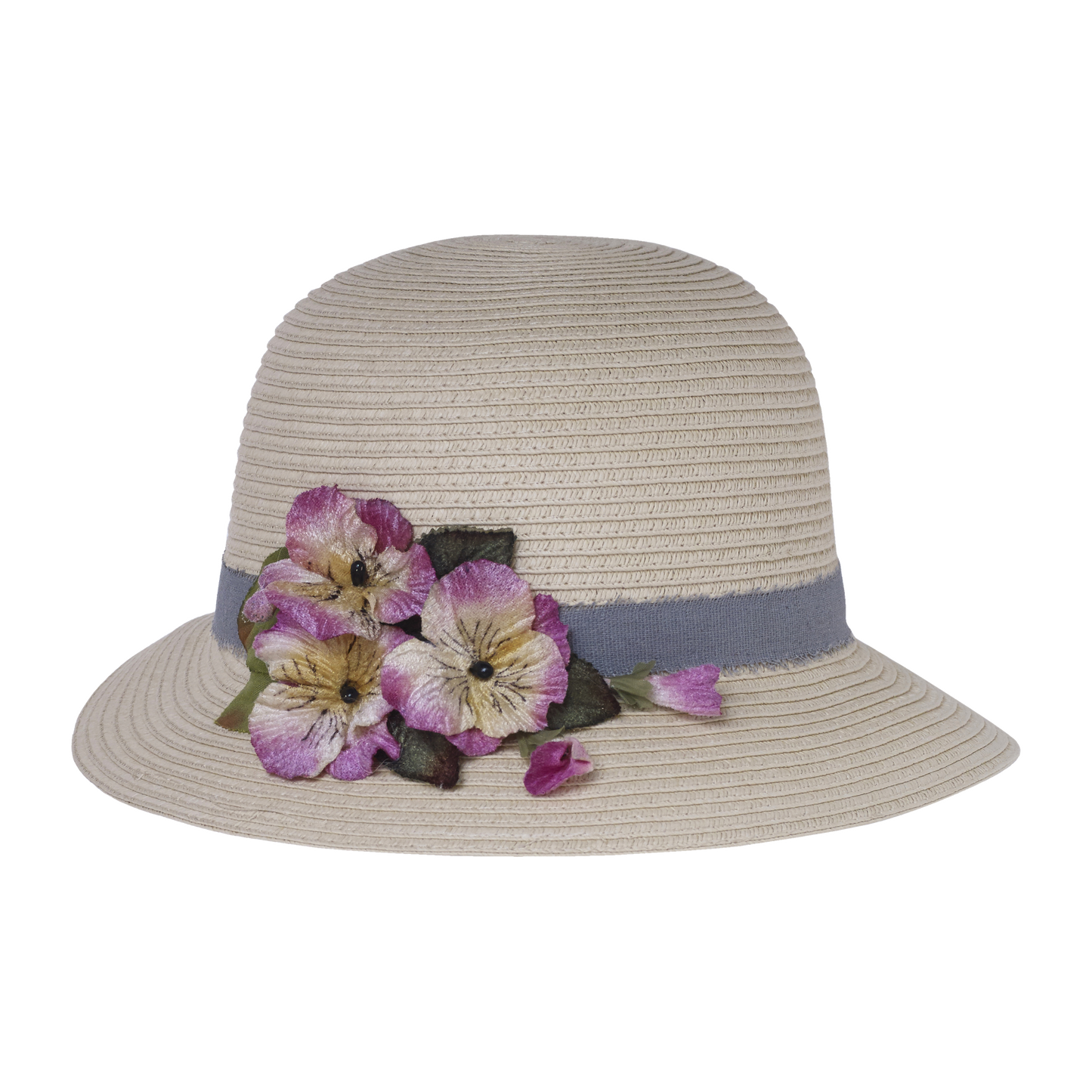 Three Pansy Cloche Toast/Fuchsia