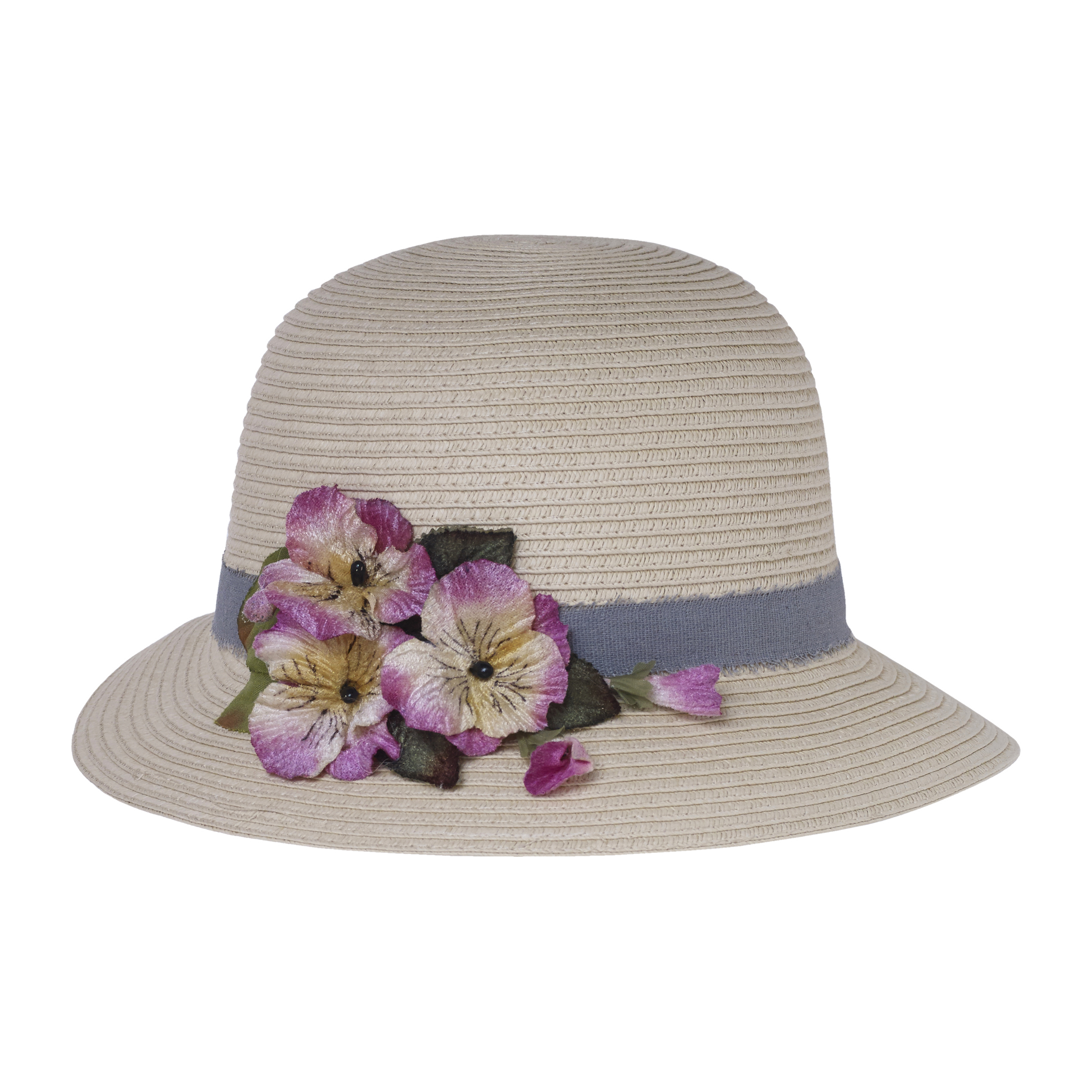 Three Pansy Cloche Toast/Fuchsia
