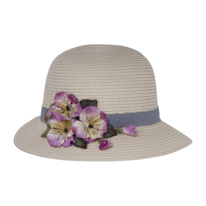Three Pansy Cloche Toast/Fuchsia