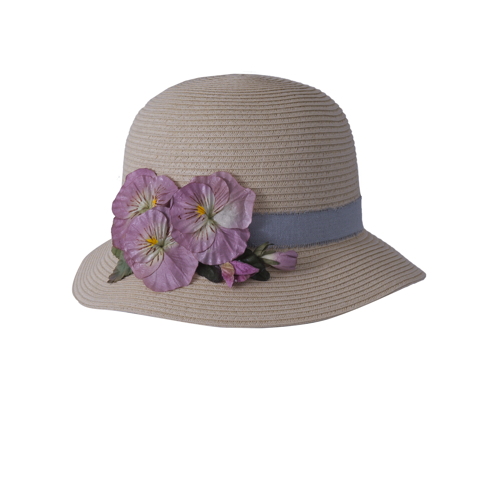 Three Pansy Cloche Toast/Fuchsia