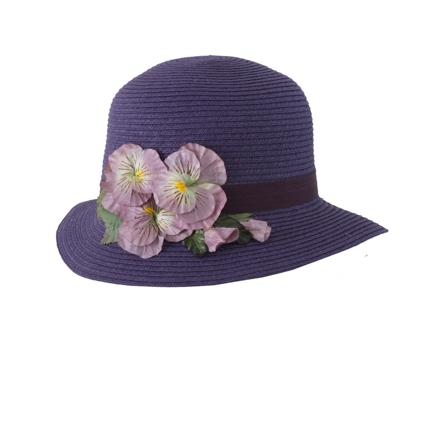 Three Pansy Cloche Toast/Fuchsia