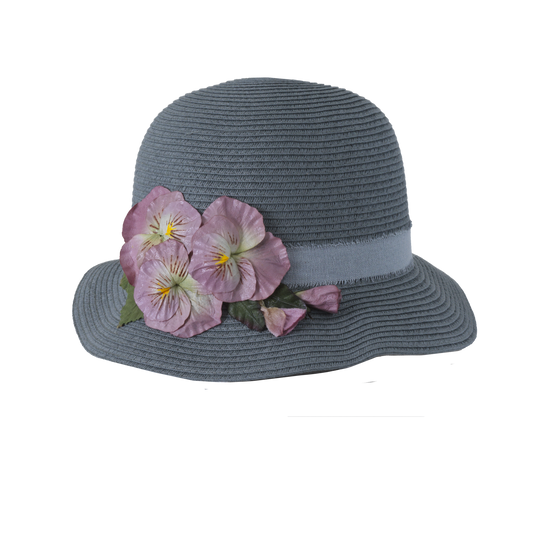 Three Pansy Cloche Toast/Fuchsia